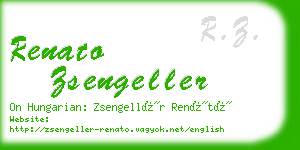 renato zsengeller business card